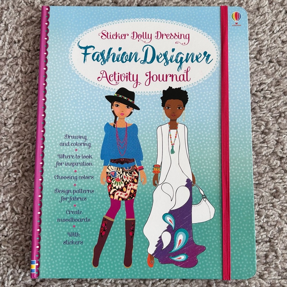 NEW! *Rare* Usborne Sticker Dolly Dressing Fashion Designer Activity Journal